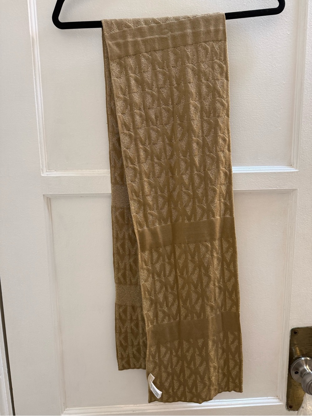 Michael Kors Gold Logo Knit Scarf